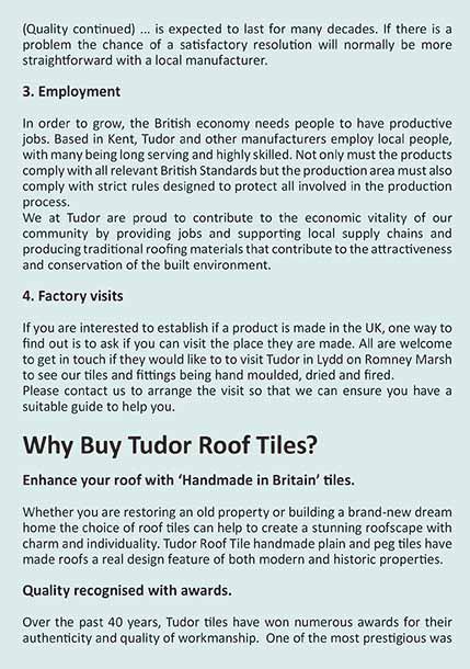 Why Buy Tudor Tiles page 2