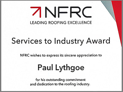 Paul Lythgoe received NFRC award