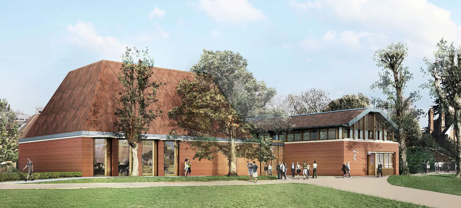 King’s College School music school in Wimbledon, roofed with bespoke Tudor tiles